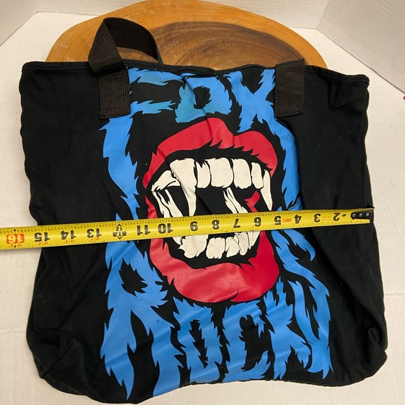 Fox Rocks Vampire Print Canvas Tote Bag FOX Racing - Picture 10 of 10